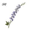 Forest Style Flower Arrangement Larkspur Artificial Flowers Realistic Delphinium with Bendable Stems Rustic Floor Eco-friendly Vase Decor for