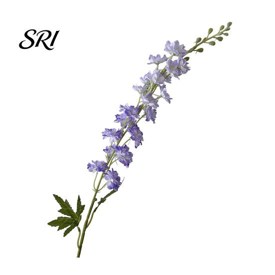 Forest Style Flower Arrangement Larkspur Artificial Flowers Realistic Delphinium with Bendable Stems Rustic Floor Eco-friendly Vase Decor for