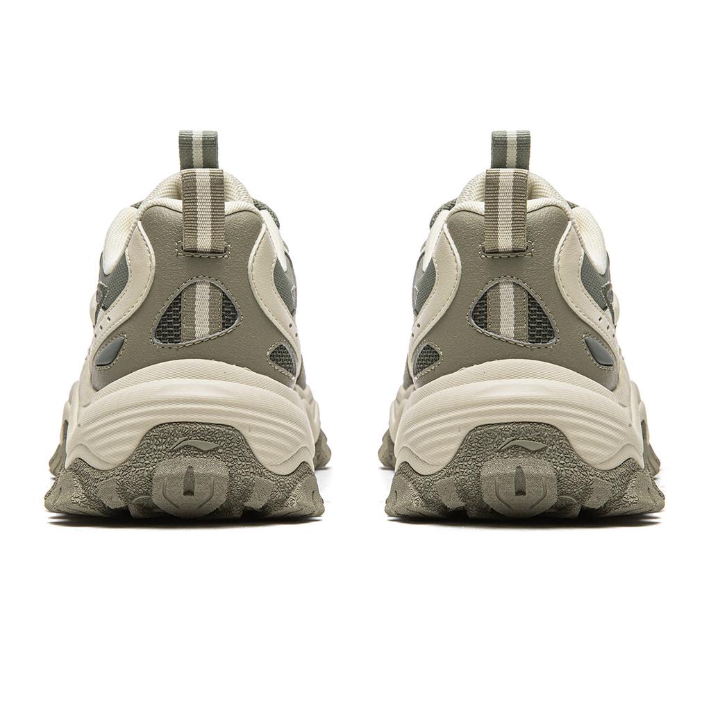 Li Ning Scarpe da Montagna in Pelle Sintetica Nubuck Outdoor Versatili Tendenza Moda Retrò Antiscivolo Resistenti all'Usura Supporto Basso Top Scarpe da Papà AGCV247-1