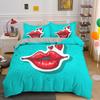 Kiss Sexy Lips King Queen Duvet Cover Red Mouth Bedding Set For Girl Modern Fashion Quilt Cover 2/3pcs Polyester Comforter Cover