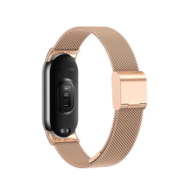 Strap for Xiaomi Band 8 Stainless Steel Bracelet Wristband Metal Rose Gold Silver Black