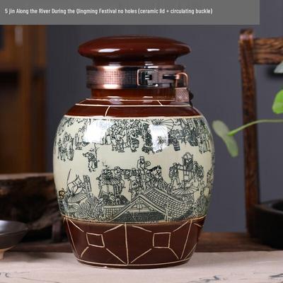 Jingdezhen Keramik-Weinkrug mit Siegelverschluss