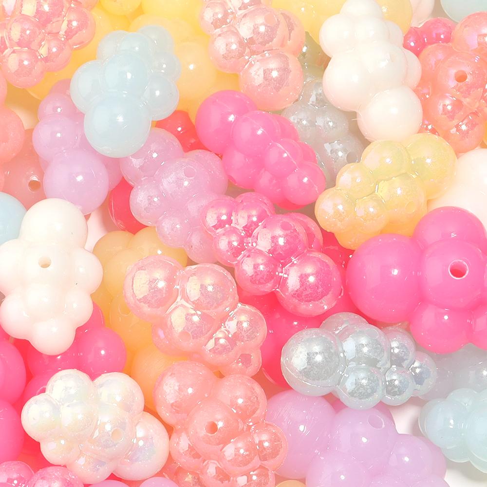 10/20pcs Cloud Shape Acrylic Beads Cute Jelly Color Loose Spacer Beads For Jewelry Making DIY Bracelets Phone Key Chain Supplies