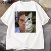 Dexter Morgan Cat T-shirts Funny Short Sleeve O Neck Tshirt Unisex Streetwear Mens Clothes Harajuku Printed T-shirt Tops
