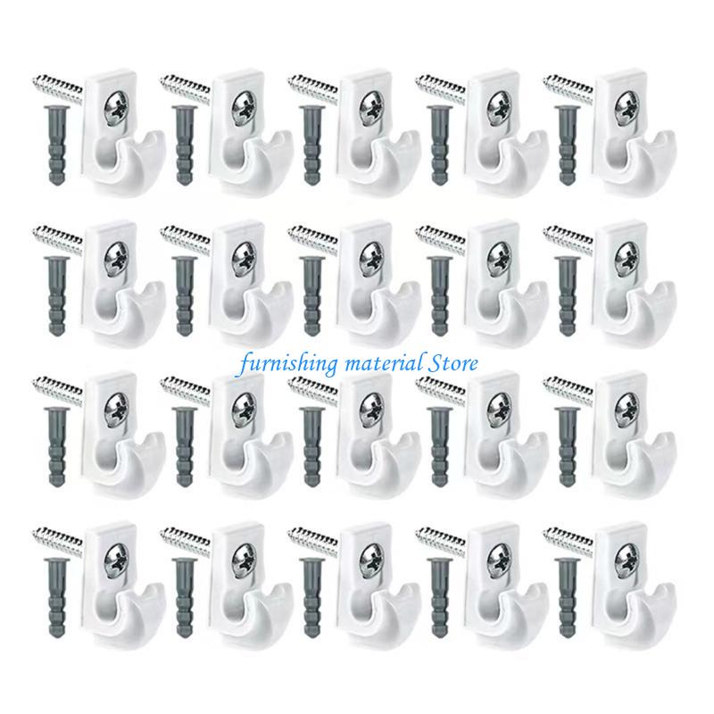 

Y5GD 20pcs Screw in Hooks Heavy Duty Hooks ABS Ceiling Hooks for Ceilings Offering Stable Support & Long Durability білий