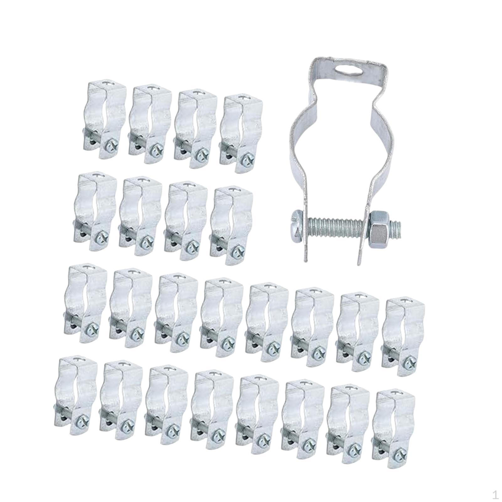 

25 шт. оцинкованных стальных держателей для труб, серебряные универсальные, высокопроизводительные, жесткие