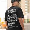 Sunday Cycling Coffee Club Graphic T Shirts Unisex Woman Man Summer Bicycle High Quality T-shirt Classic Breathable Tops