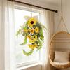 Easy To Install Faux Sunflower Wall Hanging Ornament Green Plant Decoration for Home or Commercial Space