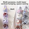 Wall Mounted Ball Storage Hanging Bag Large Capacity 3/4 Layers Basketball Storage Bag Durable Space Saving