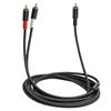 Audio Cable Professional RCA Male to Double-shielded Gold-plated 2 RCA Male Stereo Audio