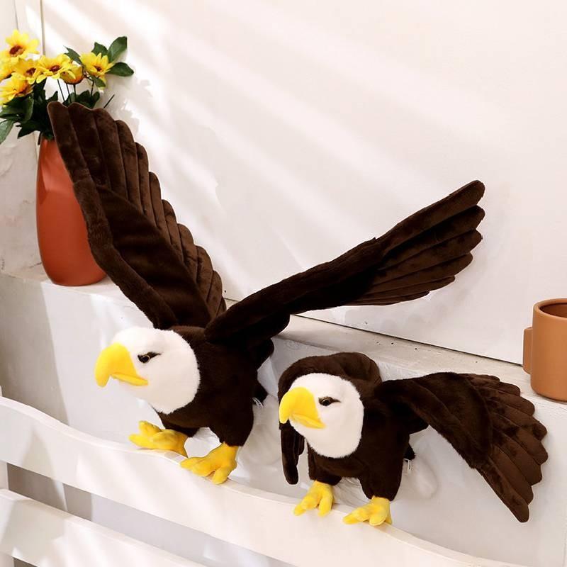 High Quality Plush White Headed Eagle Toy Soft Stuffed Animal For Home Decor And Kids Comforting Doll