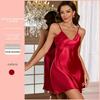 Plus Size Women's Mid-Length Silk Print Pajama Dress - Summer Pullover Nightwear