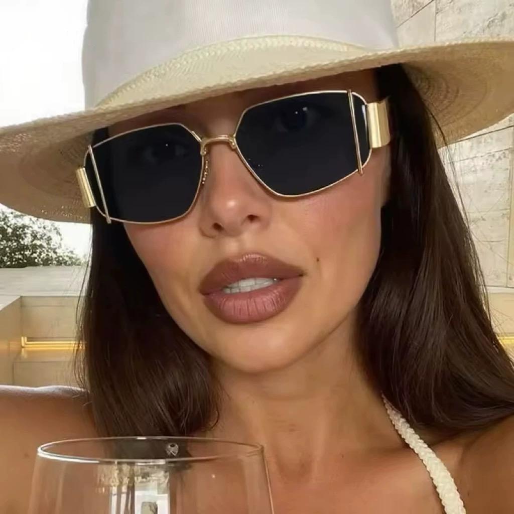 Sexy Ladies Metal Irregular Sunglasses Women For Men Vintage Sun Glasses Punk Popular Trend Outdoor Travel Eyeglasses Uv400