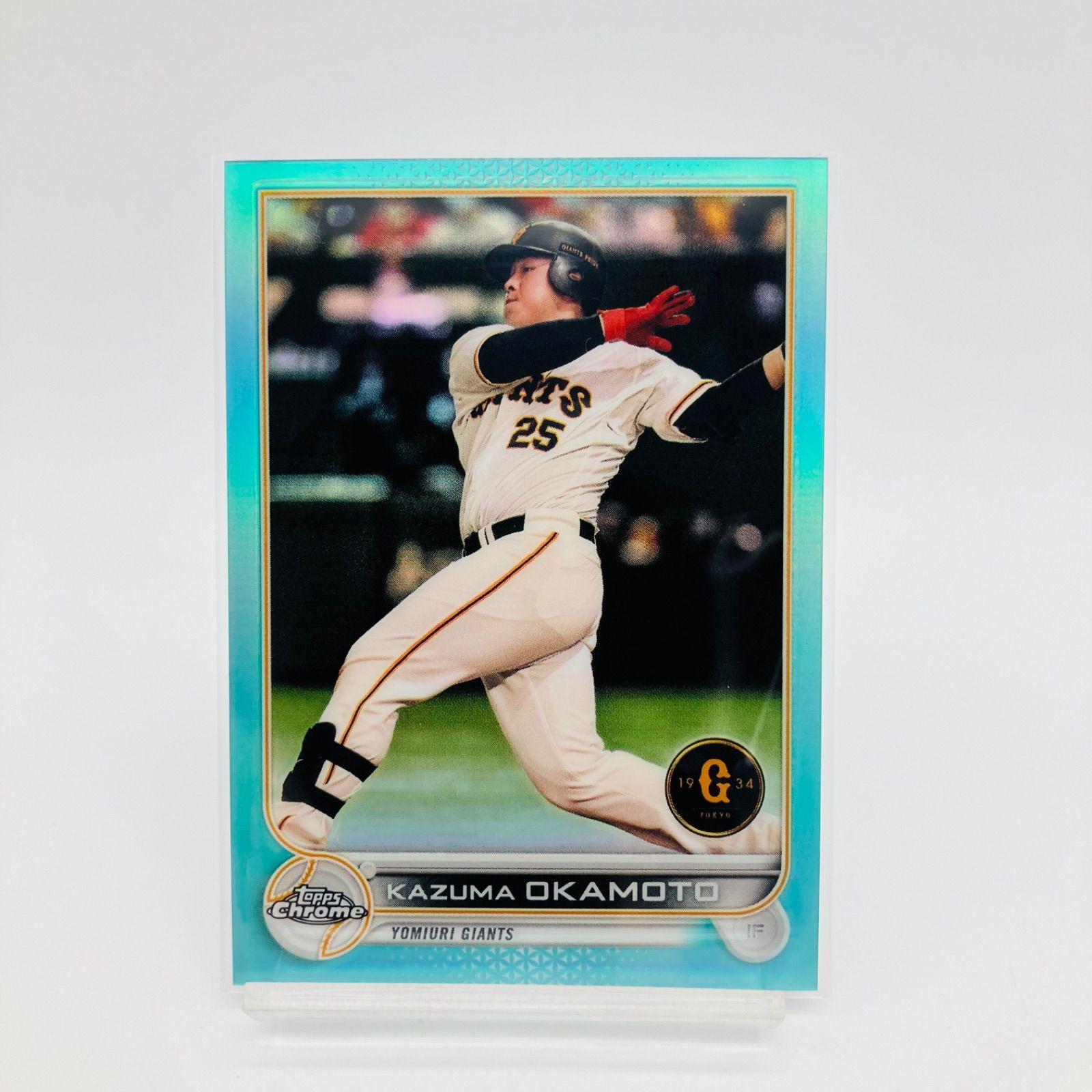 2022 TOPPS Topps Chrome NPB Kazuma Okamoto KAZUMA OKAMOTO 166/199 Aqua Refractor Parallel Limited Card Baseball Baseball Giants Yomiuri Giants