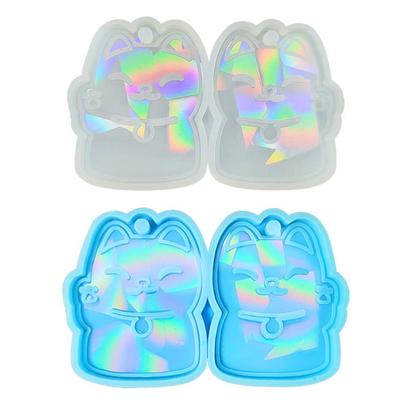 Licht und Schatten Schlüsselanhänger Silikonform Perforierbare Ohrringe Anhänger Handgemachte Form Valentinstag Geburtstagsgeschenk Schmuck