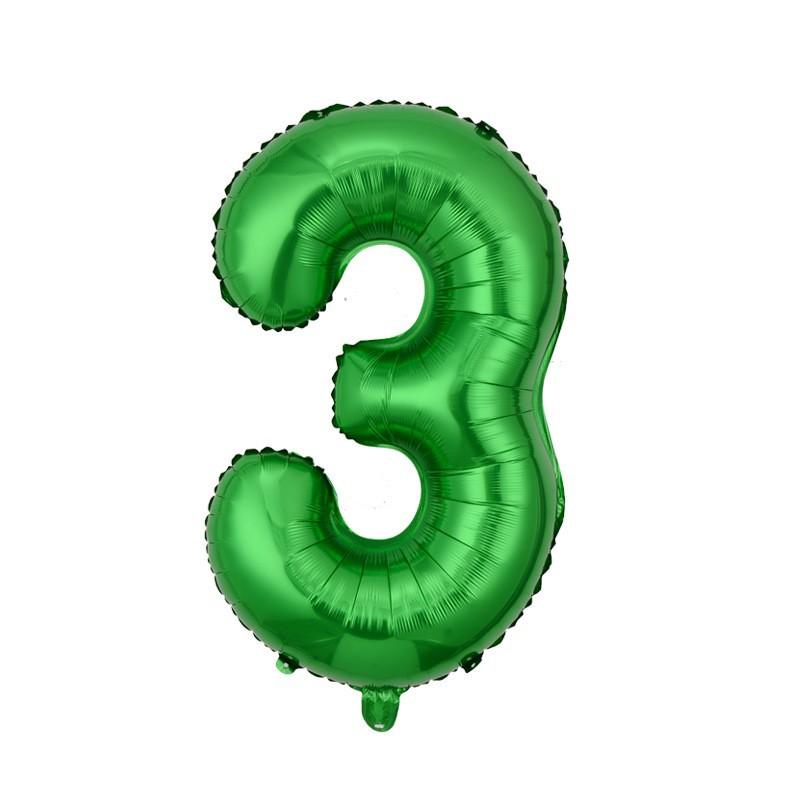 Small Digital Balloon 16-Inch Us Version Of Thin Body Decoration Birthday Party Aluminum Film Balloon Digital Balloon