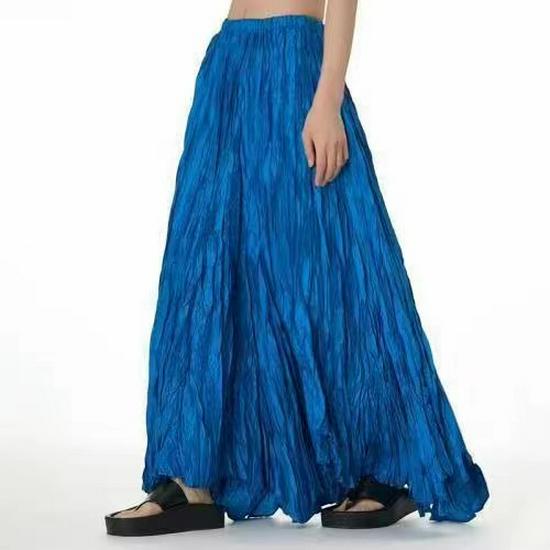 2024 Trendy European-American Minimalist Pleated Swing Skirt for Women - Autumn/Winter Collection