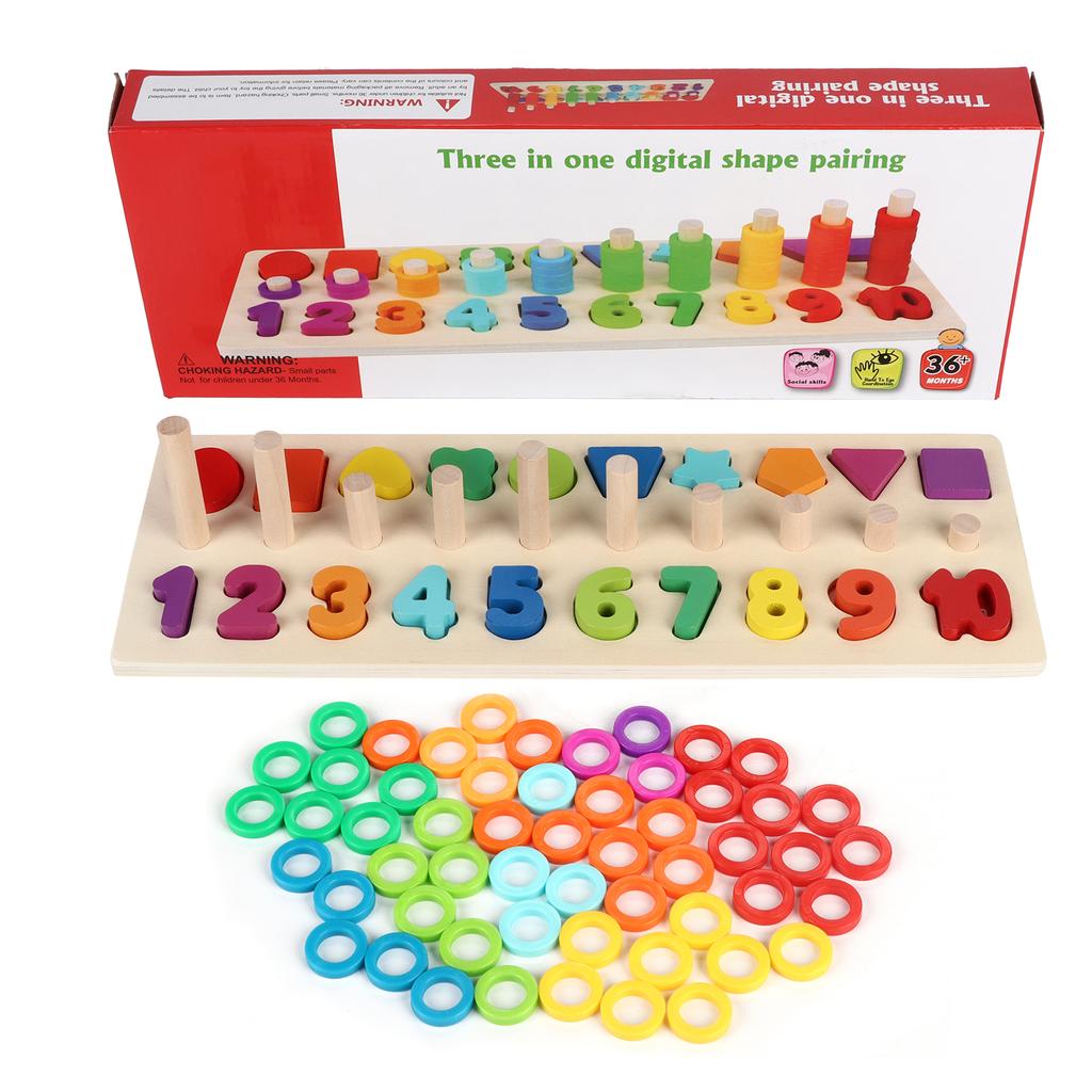 3in1 Intelligent Children Matching Puzzle Early Education Block Matching Puzzles Kid Toy