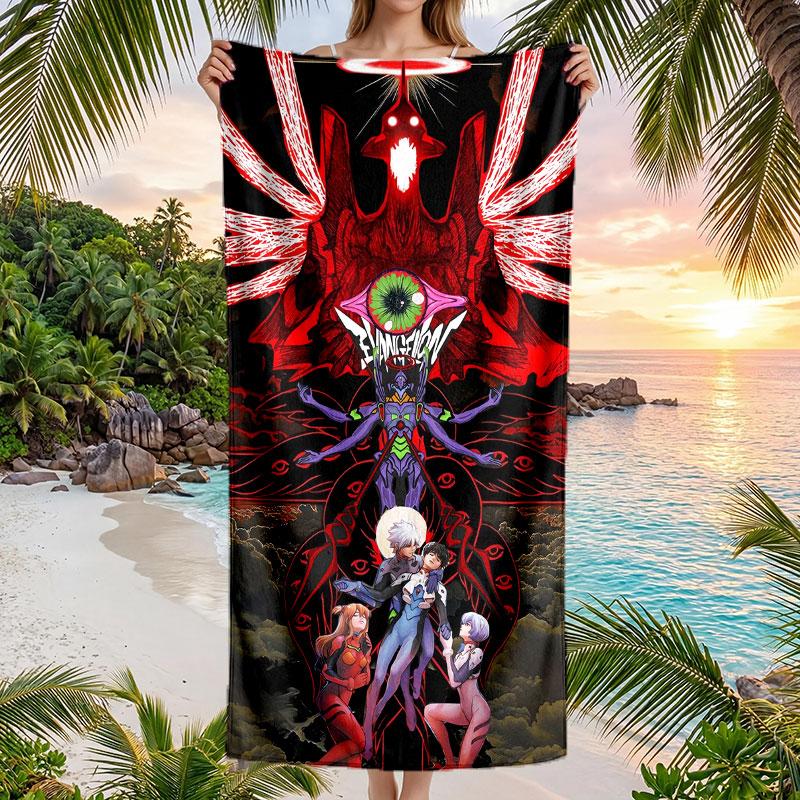 Large Beach Towel Quick Dry Absorbent Towel For Beach IndoorNeon Genesis Evangelion