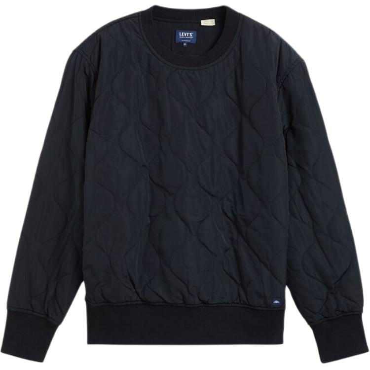 

Толстовка Levis однотонная стеганая с круглым вырезом мужская толстовка черная A0293-0000 M