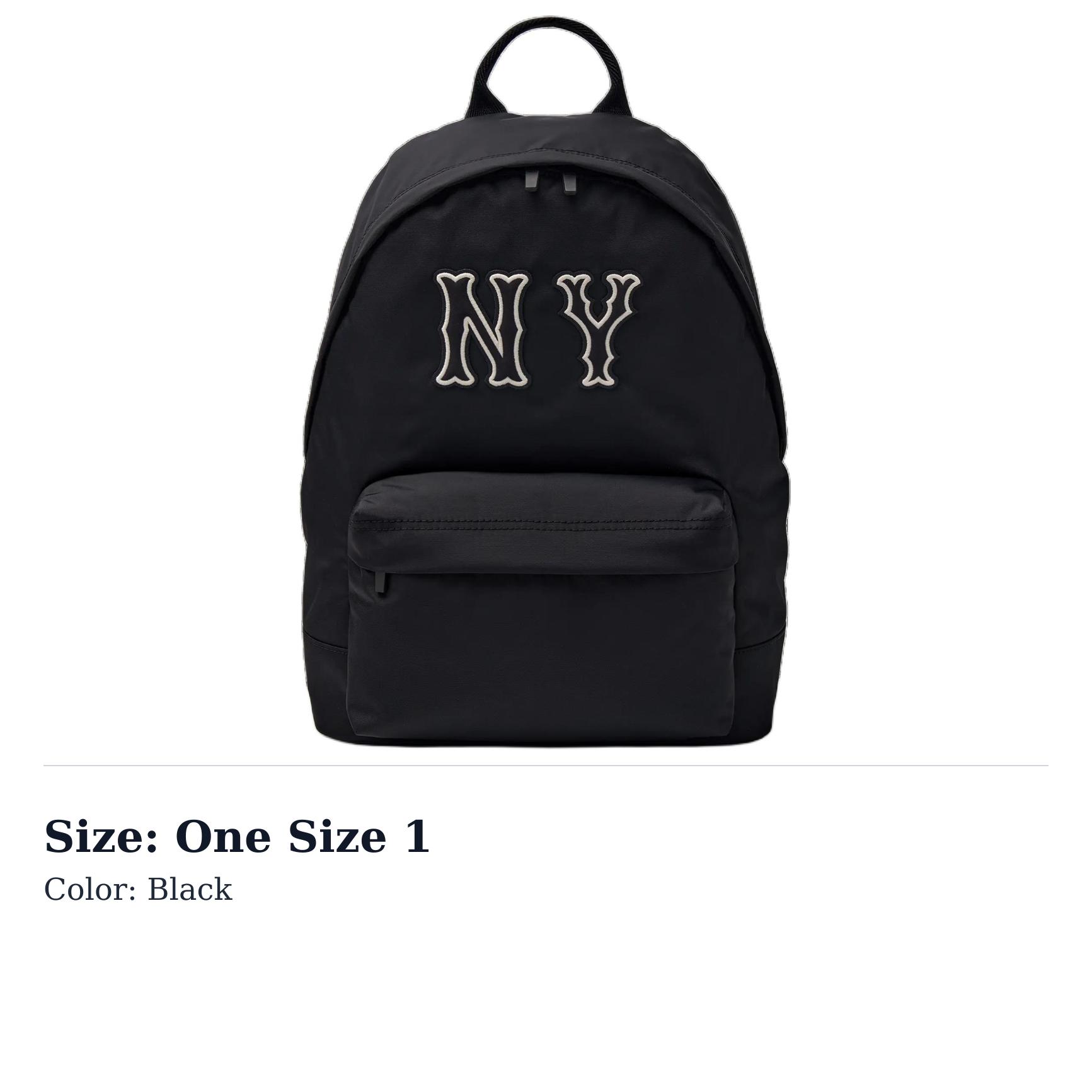 MLB Nylon Backpack Regular Unisex Black 3ABKM054N-50BKS One Size 1