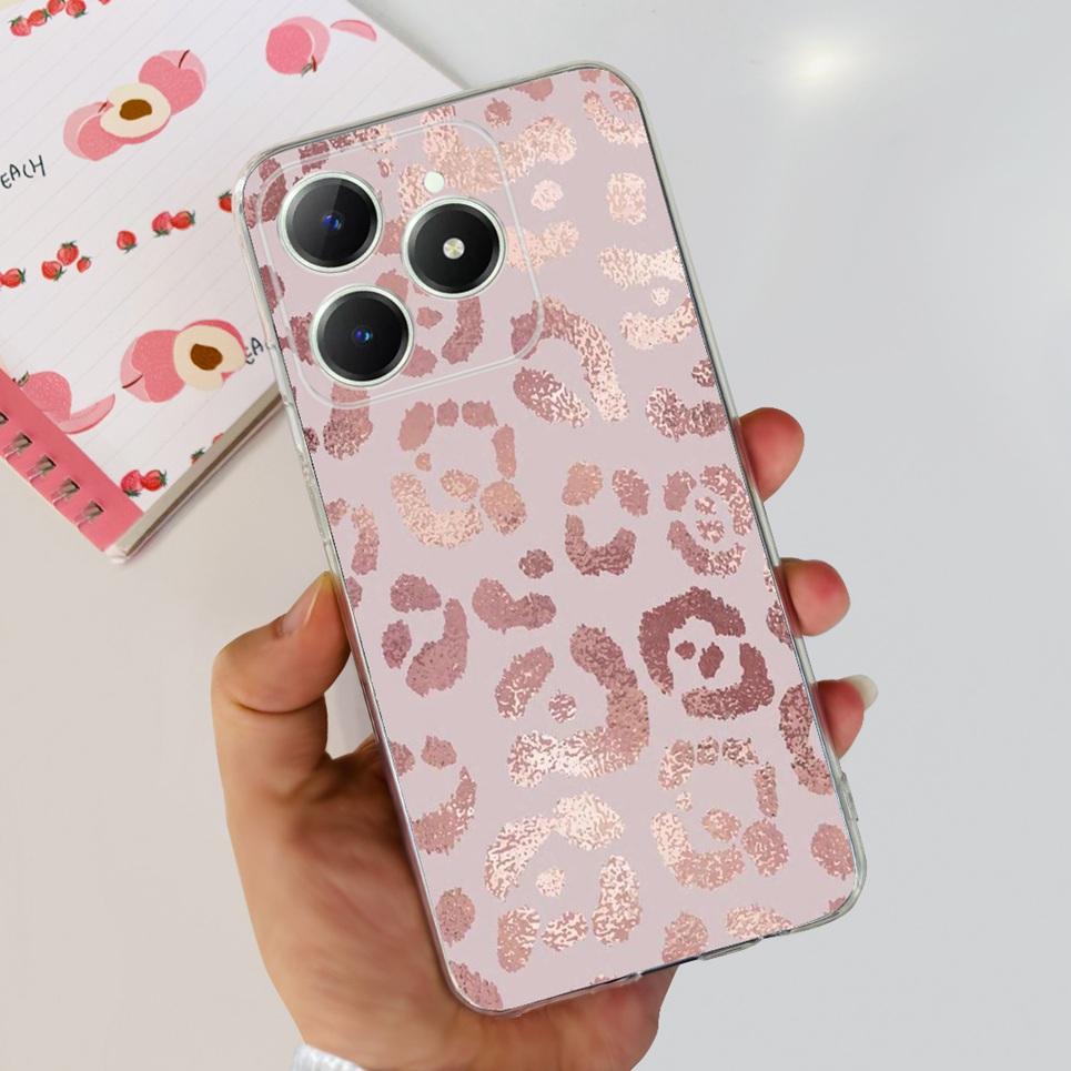 Voor Realme C63 C61 Narzo N61 N63 Hoesje Bloemen Vlinder Dames Mode Achterkant Transparant Zacht Slank Siliconen Bumper Shell