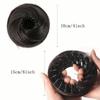 Synthetic Hair Clip in Hair Bun Straight Texture Messy Hair Bun Extensions Circle Elastic Clips Mini Bird's Nest Shaped Bun