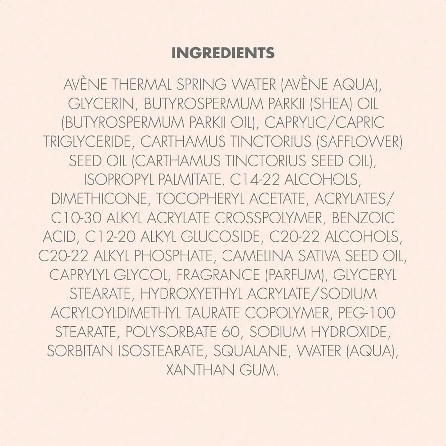 Avene Moisturizing Melt-In Balm 250ml , Shea Oil Body Butter, Non-Greasy, Non-Sticky, Quick Absorbing