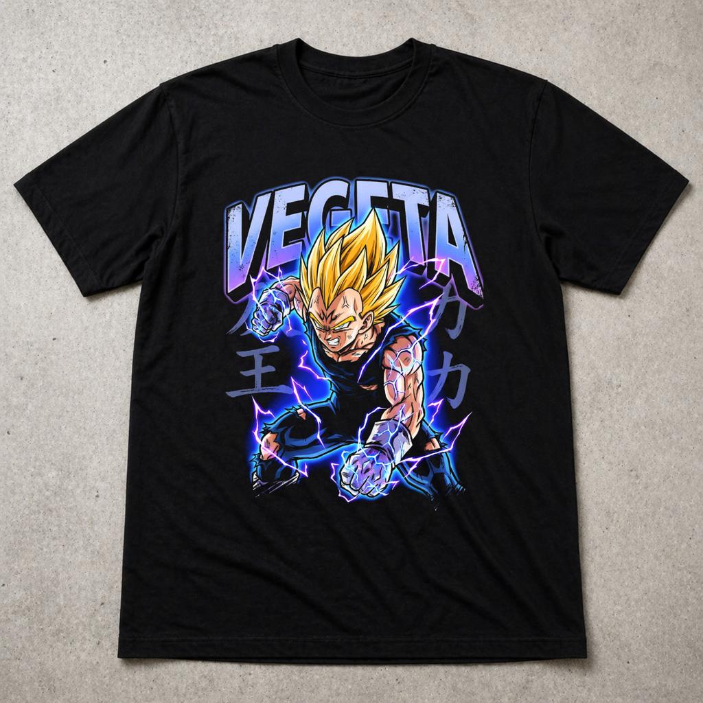 Vegeta Dragon Ball Z T Shirt Super Saiyan Anime Tee Adults Kids Gift Top