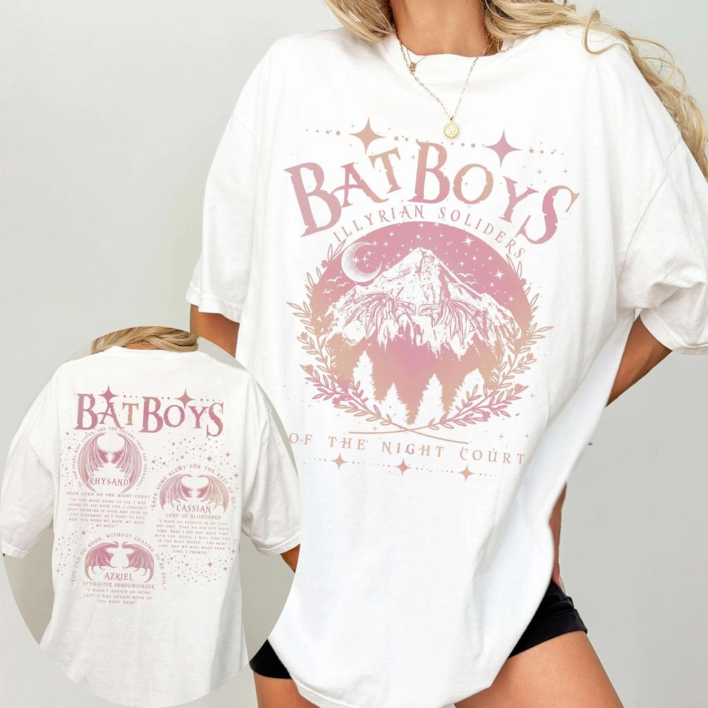 Bat Boys Shirt ACOTAR Comfort Colors Rhysand Tee Cassian T-shirt Sarah J Maas Book Boyfriend Team Bat Boys Night Court