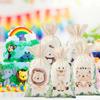 Large-size Jungle Animals Cotton Bag Happy 1st Birthday Party Decoration Kids Favors Gift Bag Jungle Safari Baby Shower Supplies