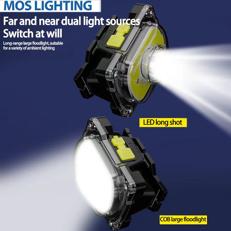 Hodelampe Oppladbar hodelykt Light Front Led Head Lommelykt Super Bright vanntett hodelykt