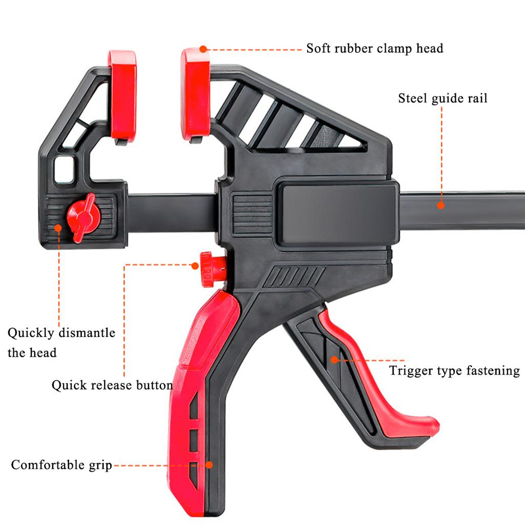 8 Inch Bar Clamps for Woodworking,1 Pack Quick Grip Clamps Trigger Clamp One Handed Ratchet Clamp,Small Bar Clamp for Craft