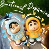 Crayon Shin Chan Emotion Dopamine Series Plush  Cute Plush Doll Bag Decoration Pendant Keychain Doll Surprise Toy Gifts