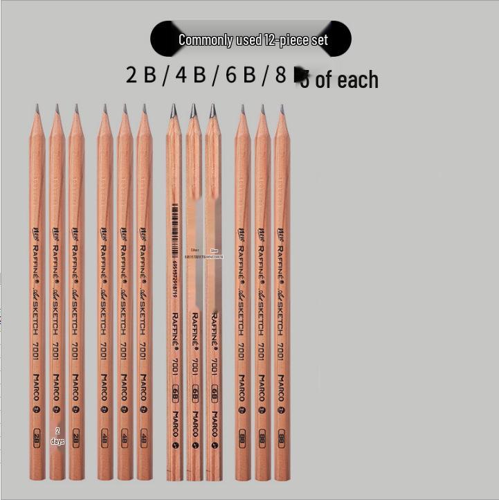 

Карандаши для эскизов и угольные карандаши Marco - Карандаши HB из натурального дерева для учеников начальной школы Regular