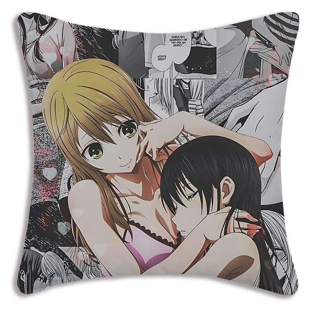 Cute GL Anime C-Citrus Hot Pillow Covers Cartoon Sofa Decorative Home Double-sided Printing Short Plush Cute Cushion Cover