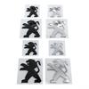 OQUP8 ABS 3D Löwenemblem Fronthaube Heckklappe Abzeichen für Peugeot 2008 3008 2021 2022 2023 Autoaufkleber Decals Styling Zubehör