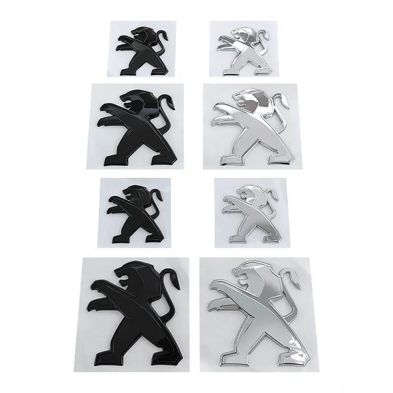 OQUP8 ABS 3D Löwenemblem Fronthaube Heckklappe Abzeichen für Peugeot 2008 3008 2021 2022 2023 Autoaufkleber Decals Styling Zubehör