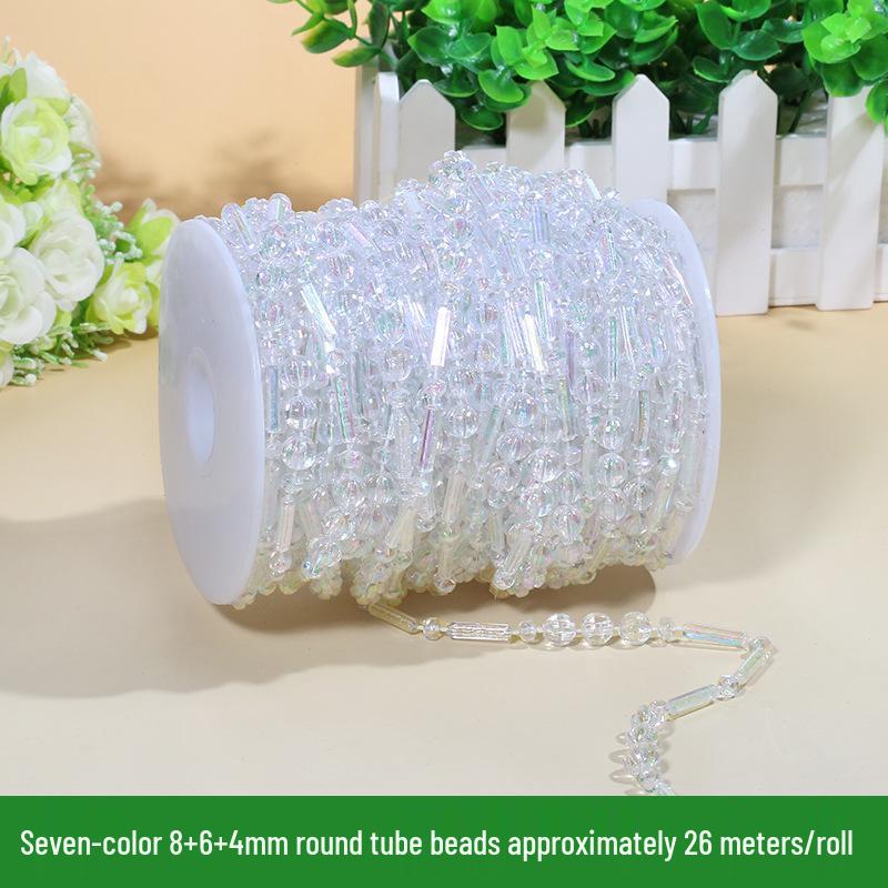 ABS Faux Pearl Beaded Chain - 8MM DIY Wedding & Festive Decor Accessories