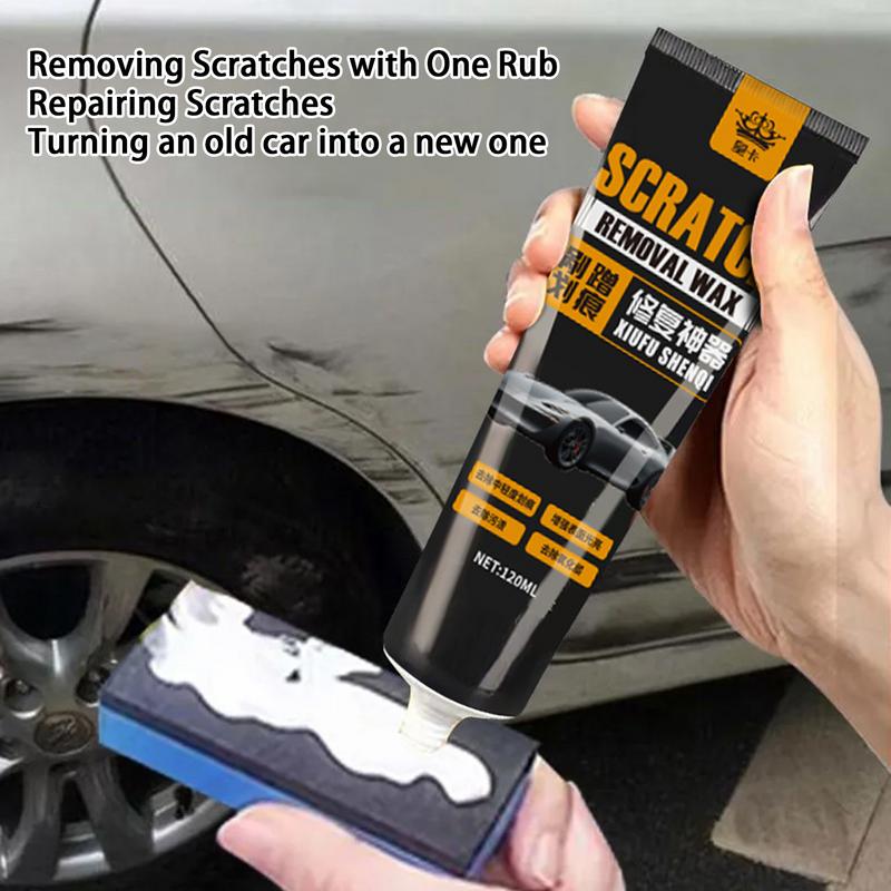 Car Wax Scratch Remover 120ml Remove Surfaces Scratches Repair Wax With Sponge Car Polish Scratch Care Wax Professional Car