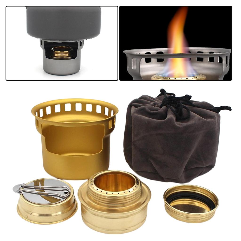Spirit Stove Burner with Storage Bag Accessories Multifunctional for Fishing