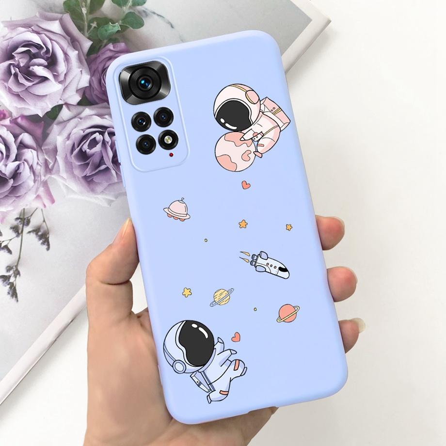 Für Xiaomi Redmi Note 11 4G Hülle Weiches Flüssigsilikon Süße Katze Schöner Stoßfänger Fundas Für Xiaomi Redmi Note 11 Pro Note11s 4G 5G