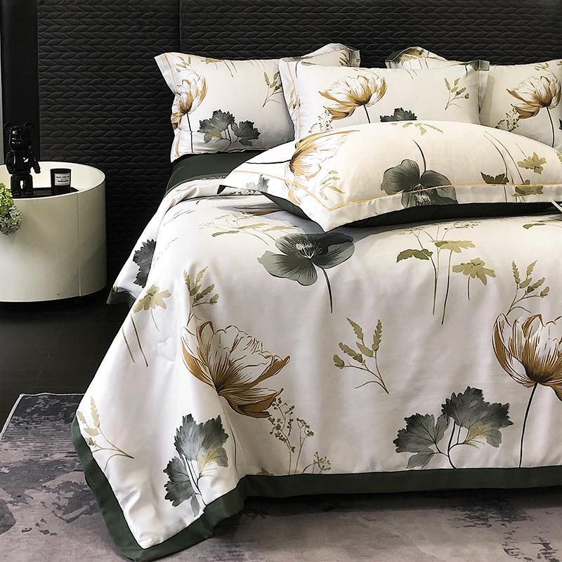 Tencel Summer Quilt Set: 25 Designs - Lightweight Silk, Washable, Perfect for Student Dorm Beds