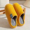Unisex Winter Warm Slip-On Slippers with Non-Slip Rubber Sole - Plush Fabric Indoor House Shoes for Home