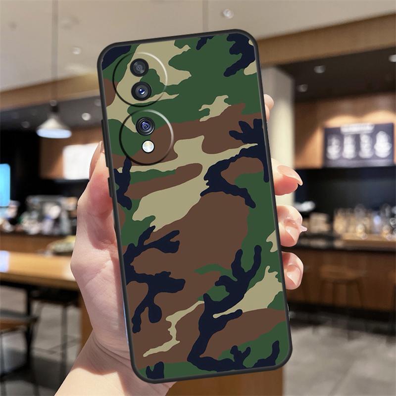 Military Army Camouflage Pattern Case For Honor Magic 7 5 6 8 Lite Honor 400 200 Pro 50 70 90 X8c X9a X9b X9c X9d Win RT Cover