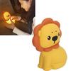 Cute Lion Night Light Color Adjustable Tap Control 1200mAh Rechargeable Silicone Cute Night Light for Bedroom Bedside
