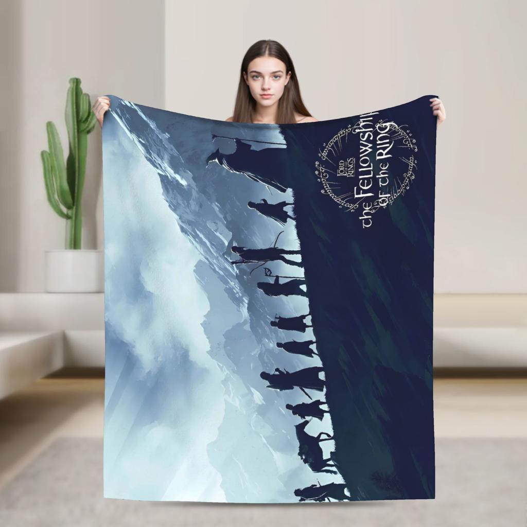 Origin Tree L-Lords Of The R-Rings Flannel Blanket  Soft Durable Bedding Throws for Living Room Trend Bedspread Sofa Bed Cover