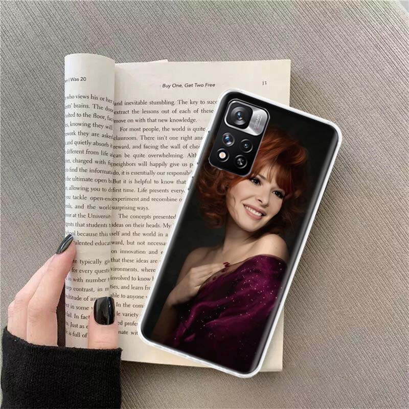 

Mylene Farmer Phone Case For Redmi Note 13 12 Pro Plus 14 15 Pro 5G 11 11T 11E 11S 10 Pro 10S 9 9S Cover Cell Clear TPU Capa Cas Redmi Note 12 4G