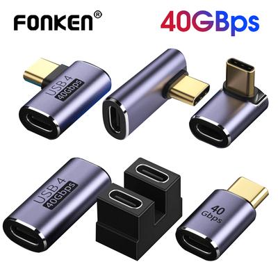 FONKEN Typ-C Datenkabel Adapter Konverter 40Gb Ellenbogen Lade Daten Adapter Für Thunderbolt3 Handy Tablet USB C zu C Adapter