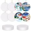 A84E-Sublimation Ornaments Blanks Bulk Discs Ornament For Heat Press (10 PCS)